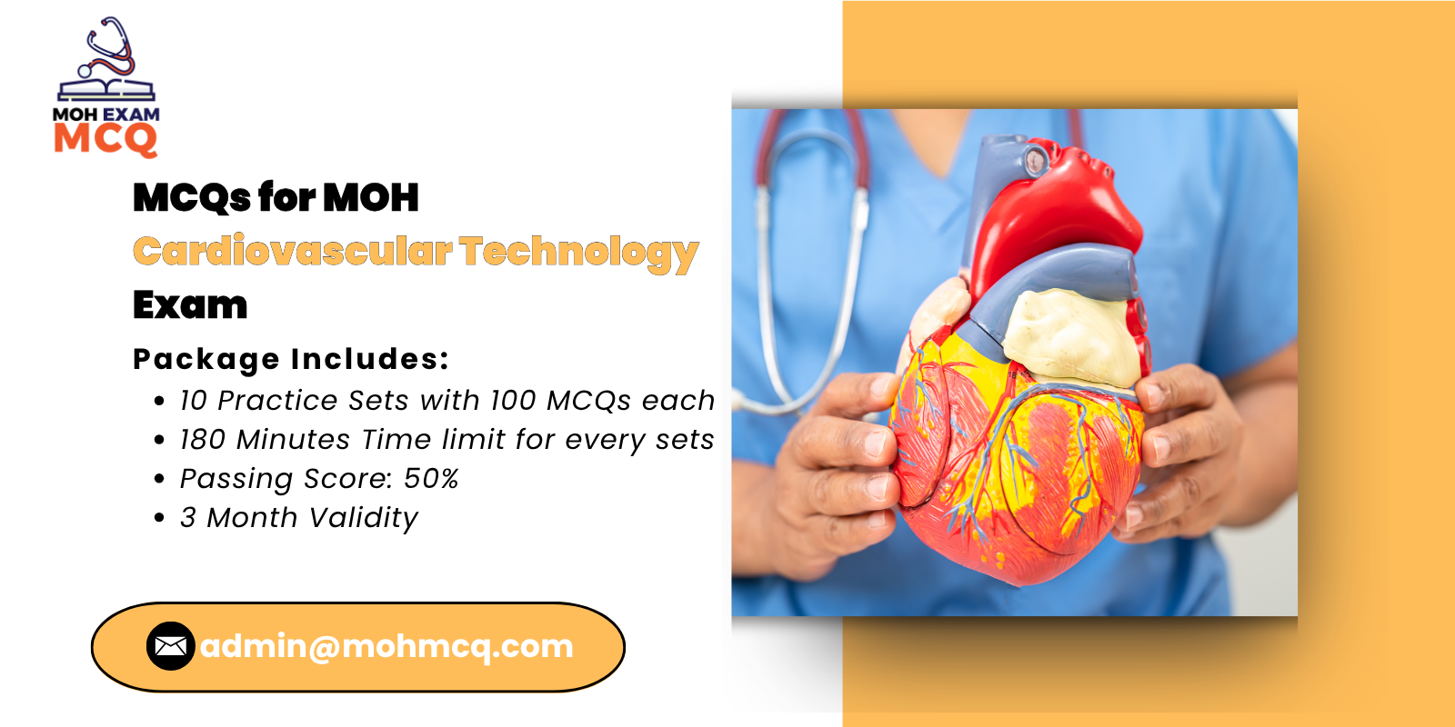 MCQs for MOH Cardiovascular Technology Exam