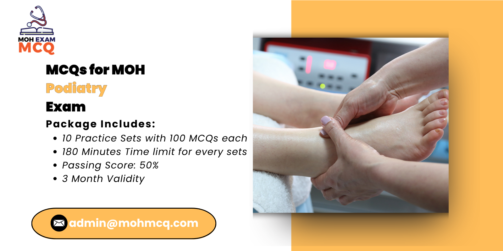 MCQs for MOH Podiatry Exam