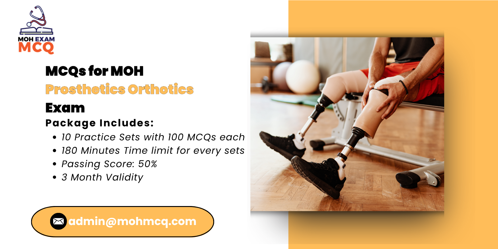 MCQs for MOH Prosthetics & Orthotics Exam
