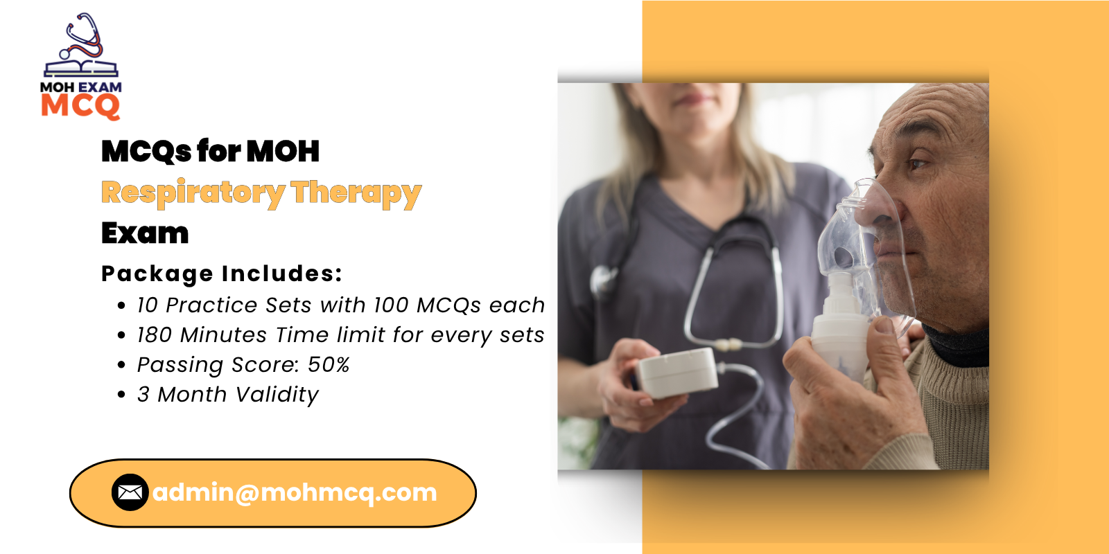 MCQs for MOH Respiratory Therapy Exam