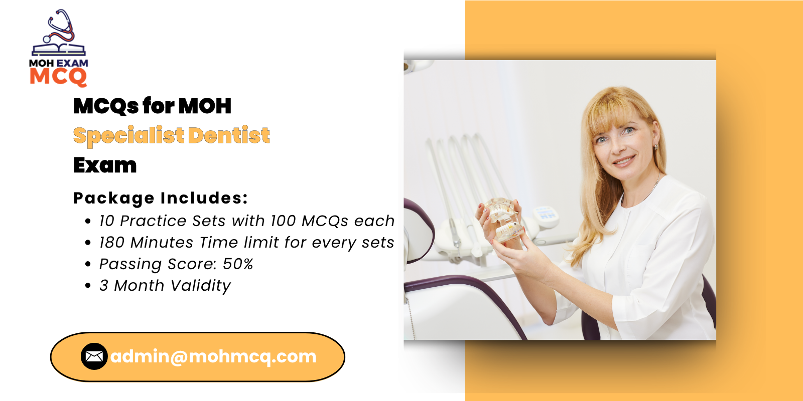 MCQs for MOH Specialist Dentist Exam