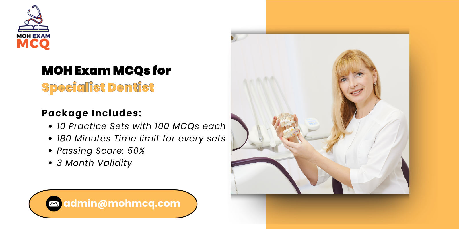 MOH Exam MCQs for Specialist Dentist