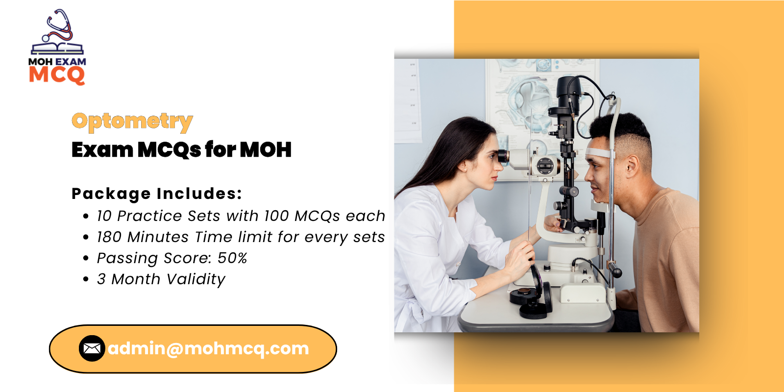 Optometry Exam MCQs for MOH