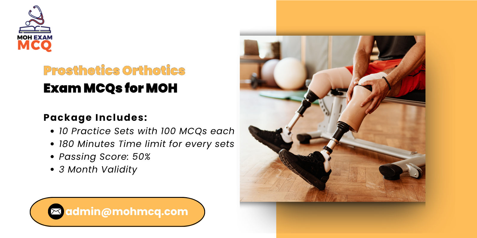 Prosthetics & Orthotics Exam MCQs for MOH