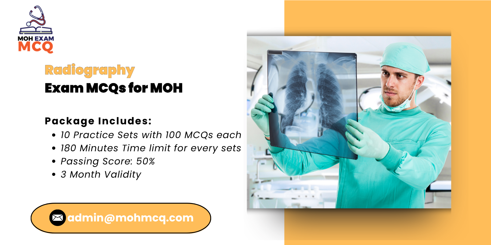 radiography Exam MCQs for MOH