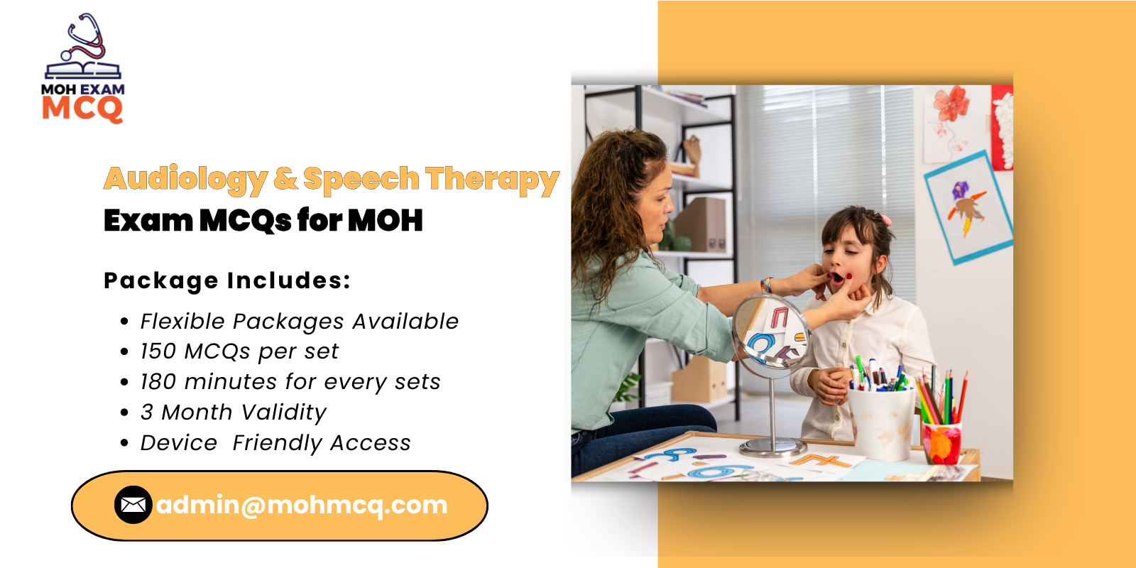 Audiology Speech Therapy Exam MCQs for MOH