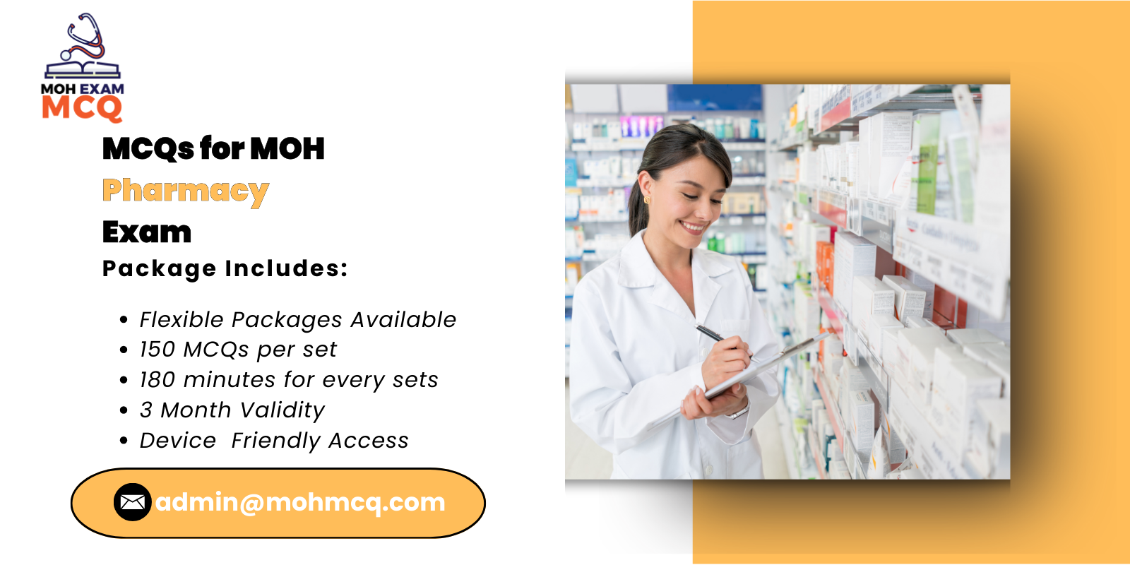 MCQs for MOH Pharmacy Exam
