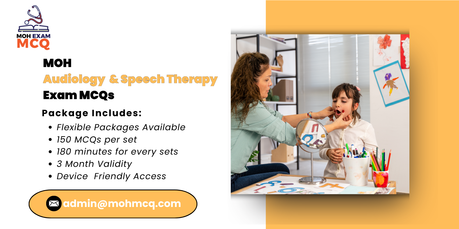 MOH Audiology Speech Therapy Exam MCQs