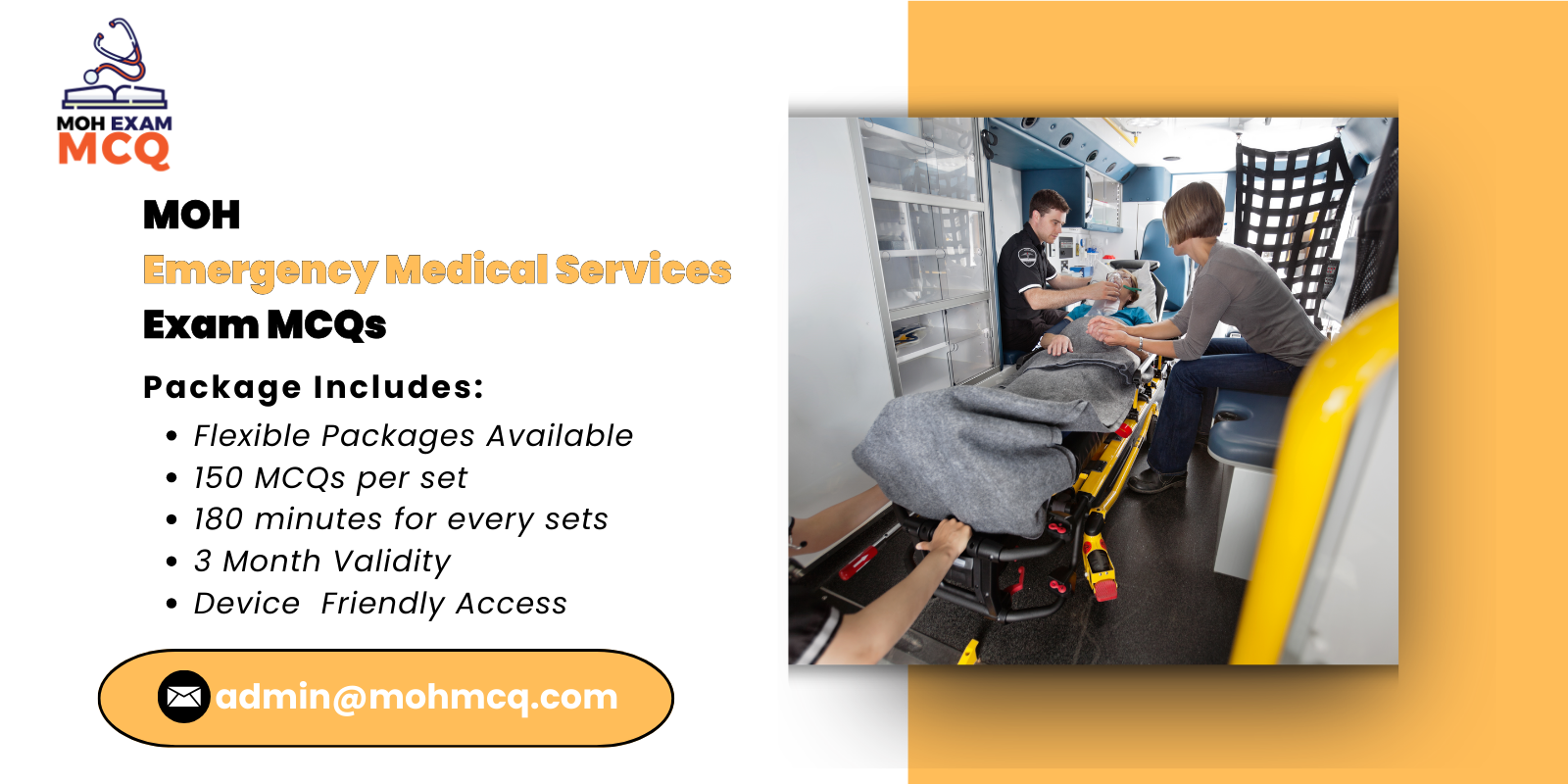 MOH Emergency Medical Services Exam MCQs