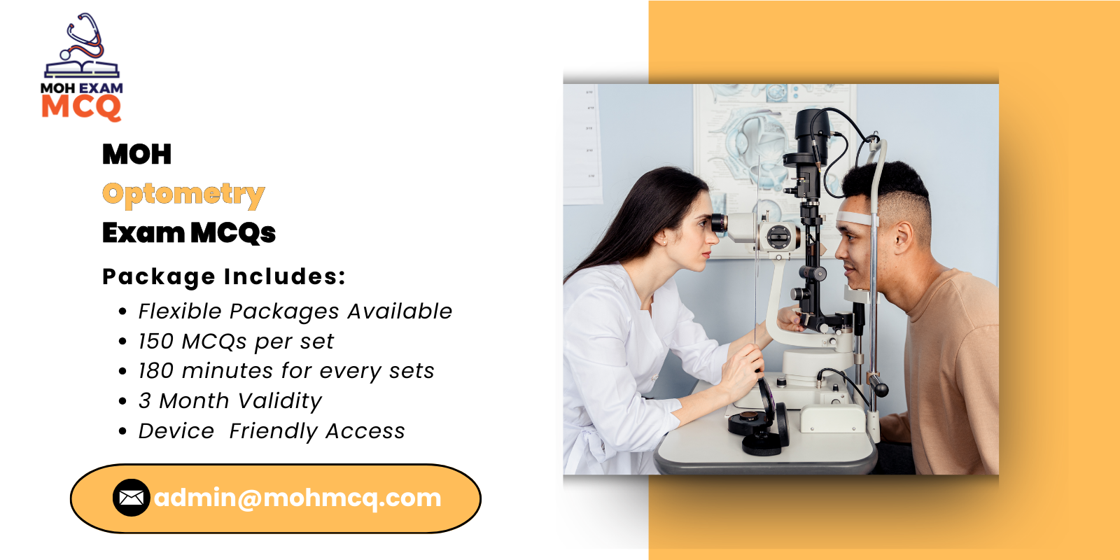 MOH Optometry Exam MCQs