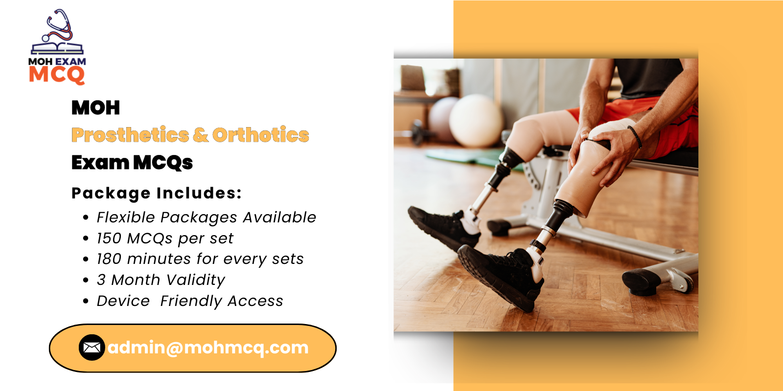 MOH Prosthetics Orthotics Exam MCQs
