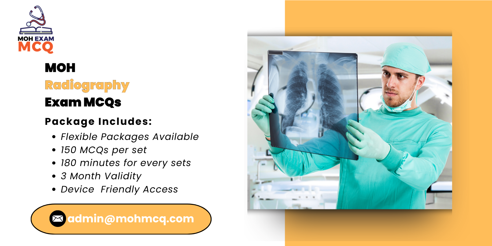 MOH Radiography Exam MCQs